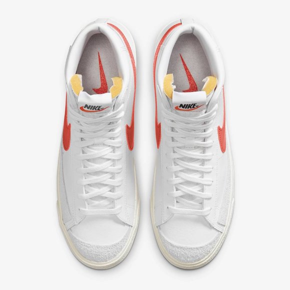 NIB Nike Blazer Mid 77 Vintage White/Habanerd Red-Sail CZ1055 101 - Picture 4 of 8